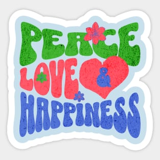 Groovy Vibes Only: Peace, Love & Happiness Edition Sticker